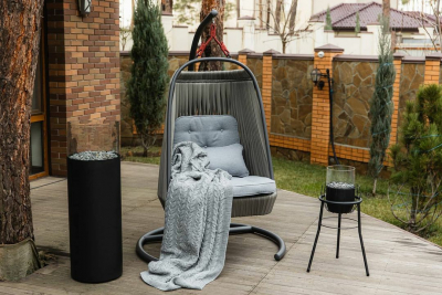 Кресло подвесное плетеное Grattoni Wind алюминий, роуп, олефин антрацит, серый, бежевый Фото 8