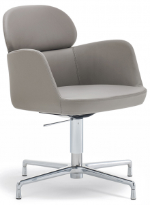 Кресло офисное с вращающимся сиденьем PEDRALI Ester алюминий, ткань Фото 1
