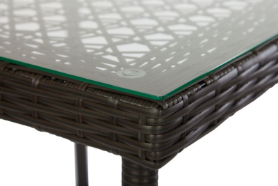 Комплект плетеной мебели Ecodesign Hamburg металл, искусственный ротанг, стекло темно-коричневый Фото 4