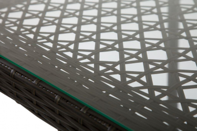 Комплект плетеной мебели Ecodesign Hamburg металл, искусственный ротанг, стекло темно-коричневый Фото 5