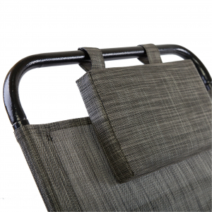 Шезлонг металлический текстиленовый Ecodesign Alanya металл, текстилен черный, серый Фото 3
