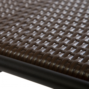 Шезлонг плетеный Ecodesign Neapol 2 сталь, алюминий, искусственный ротанг черный, кофейный Фото 5