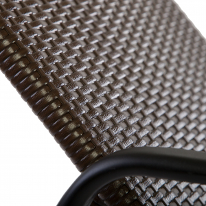 Шезлонг плетеный Ecodesign Neapol 2 сталь, алюминий, искусственный ротанг черный, кофейный Фото 6