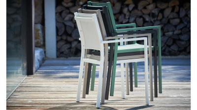 Кресло металлическое текстиленовое Fiam Aria алюминий, текстилен Фото 6