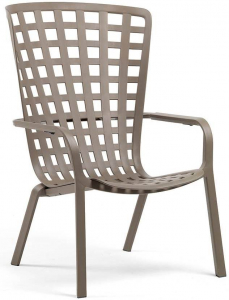 Лаунж-кресло пластиковое Nardi Folio стеклопластик тортора Фото 1
