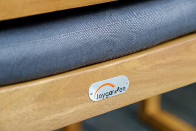 Кресло деревянное с подушкой JOYGARDEN Modena массив акации, олефин натуральный, темно-серый Фото 9