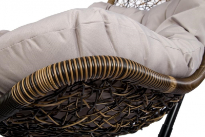 Кресло подвеcное Ecodesign Wind сталь, искусственный ротанг коричневый Фото 3