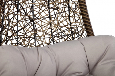 Кресло подвеcное Ecodesign Wind сталь, искусственный ротанг коричневый Фото 5