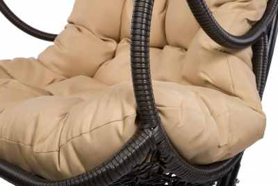 Кресло подвеcное Ecodesign Galaxy сталь, искусственный ротанг коричневый Фото 3