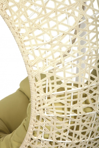 Кресло подвеcное Ecodesign Lite сталь, искусственный ротанг белый Фото 4