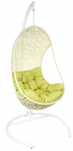Кресло подвеcное Ecodesign Lite сталь, искусственный ротанг белый Фото 1