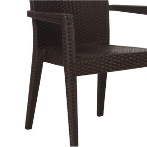 Кресло пластиковое плетеное JOYGARDEN Montana полипропилен темно-коричневый Фото 2