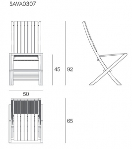 Стул деревянный складной Giardino Di Legno Savana Onda тик Фото 2