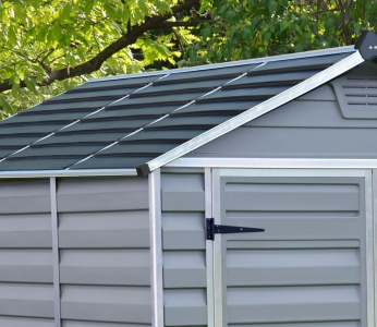 Сарай пластиковый Palram Skylight Shed 6x10 алюминий, поликарбонат серый Фото 6