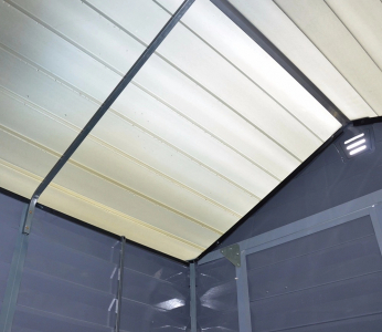 Сарай пластиковый Palram Skylight Shed 6x10 алюминий, поликарбонат серый Фото 10