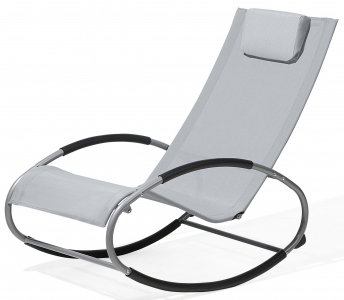 Кресло-качалка Antar Vuitton алюминий, текстилен бежевый Фото 1
