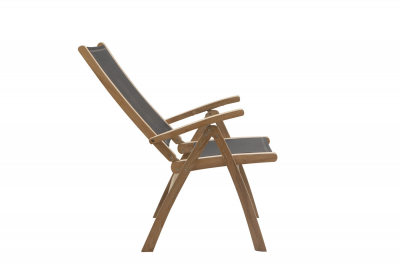 Кресло деревянное складное Giardino Di Legno Macao  тик, батилин черный Фото 8