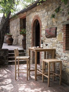Стул деревянный барный Giardino Di Legno Savana тик Фото 5