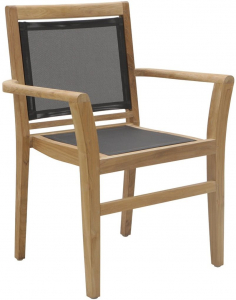 Кресло деревянное Giardino Di Legno Macao  тик, батилин черный Фото 1