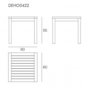 Столик деревянный журнальный Giardino Di Legno Dehors тик Фото 2