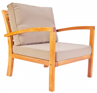 Кресло деревянное с подушками ACACIA Milano массив робинии, дралон натуральный Фото 4