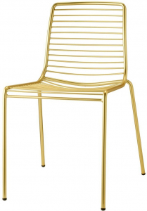 Стул металлический Scab Design Summer сталь сатинированная латунь Фото 1