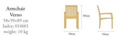 Кресло деревянное ACACIA Verno массив робинии натуральный Фото 2