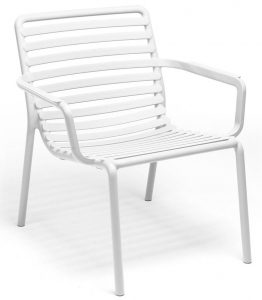 Лаунж-кресло пластиковое Nardi Doga Relax стеклопластик белый Фото 1