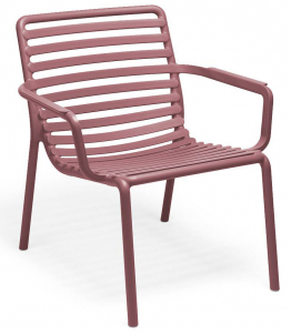 Лаунж-кресло пластиковое Nardi Doga Relax стеклопластик марсала Фото 1