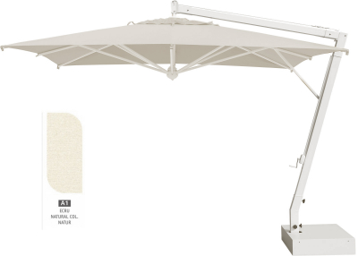 Зонт профессиональный Scolaro Pompei Braccio алюминий, акрил белый, слоновая кость Фото 1
