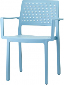Кресло пластиковое Scab Design Emi стеклопластик голубой Фото 1