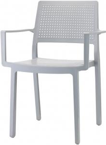 Кресло пластиковое Scab Design Emi стеклопластик светло-серый Фото 1