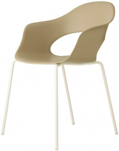 Кресло пластиковое Scab Design Lady B сталь, технополимер лен, тортора Фото 1