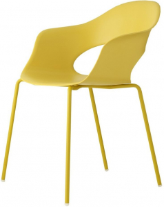 Кресло пластиковое Scab Design Lady B сталь, технополимер желтый Фото 1