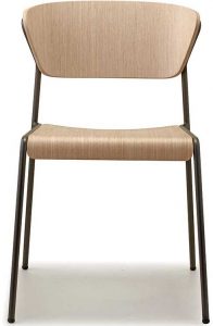 Кресло деревянное Scab Design Lisa Wood сталь, бук антрацит, натуральный дуб Фото 1