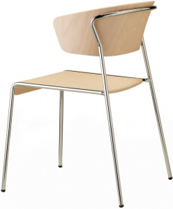 Кресло деревянное Scab Design Lisa Wood сталь, бук хром, беленый бук Фото 1