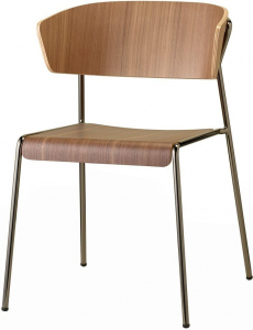 Кресло деревянное Scab Design Lisa Wood сталь, бук черный, орех Фото 1
