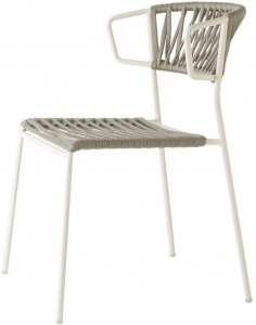 Кресло плетеное Scab Design Lisa Filo сталь, роуп лен, серебристый Фото 1