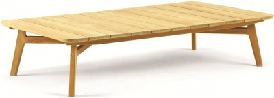 Столик деревянный кофейный Ethimo Knit тик натуральный Фото 1