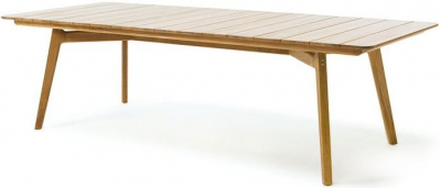 Стол деревянный обеденный Ethimo Knit тик натуральный Фото 1