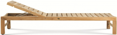 Шезлонг-лежак деревянный Ethimo Sand тик натуральный Фото 1