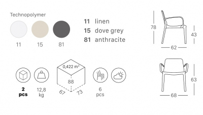 Кресло пластиковое Scab Design Ginevra Lounge стеклопластик тортора Фото 2