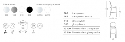 Стул барный прозрачный Scab Design Igloo поликарбонат прозрачный Фото 2