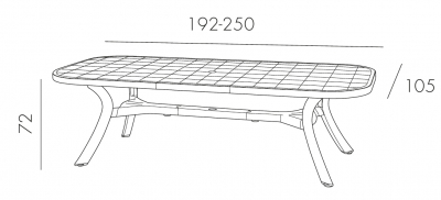 Стол пластиковый раздвижной Nardi Toscana 250 полипропилен тортора Фото 2