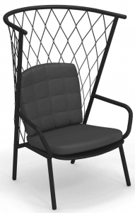 Кресло металлическое с подушками EMU Nef  акрил, алюминий, роуп Фото 1