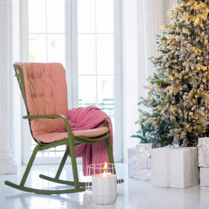 Кресло-качалка пластиковое с подушкой Nardi Folio стеклопластик, акрил агава, розовый Фото 7