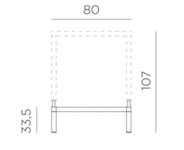 Комплект для увеличения высоты стола Nardi Kit Cube 80 High алюминий тортора Фото 2
