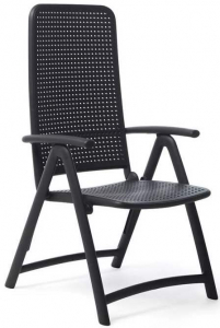 Кресло пластиковое складное Nardi Darsena стеклопластик антрацит Фото 1