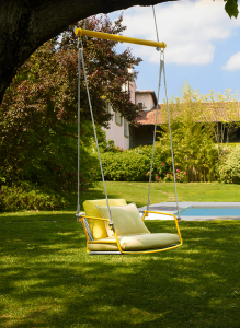 Качели плетеные Scab Design Lisa Swing сталь, морской канат желтый, серебристый Фото 12