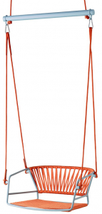 Качели плетеные Scab Design Lisa Swing сталь, морской канат голубой, оранжевый Фото 1